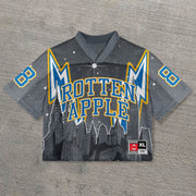 Urban casual street retro mesh jersey