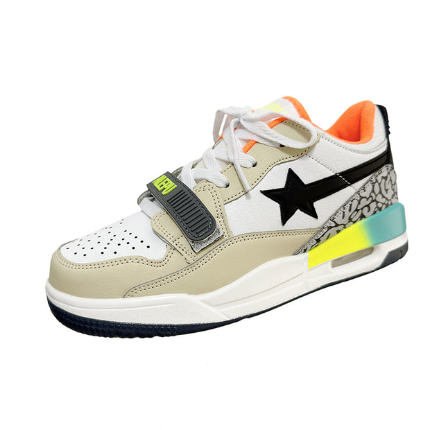 Lucky Star splicing air cushion couple heavyweight sports casual shoes