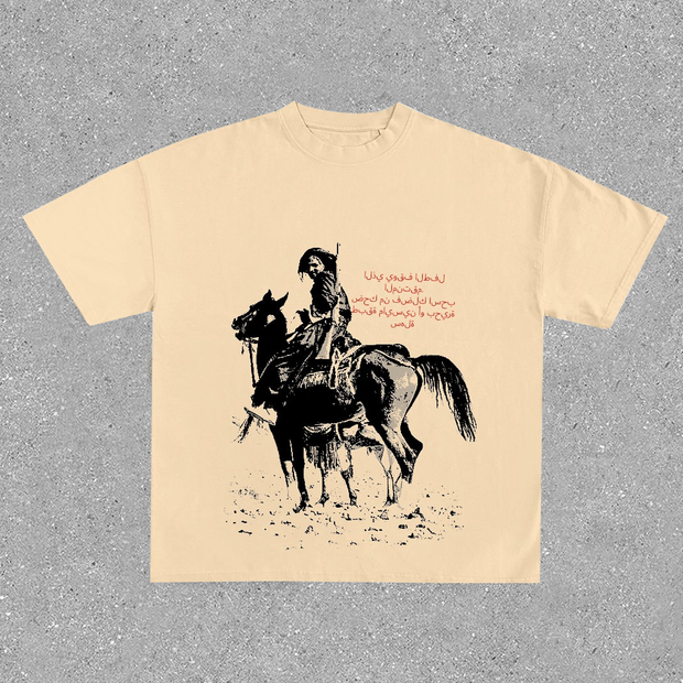 Warhorse and Soldier Print T-shirt