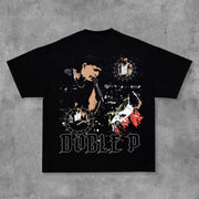 Fashion Character Concert Print Short Sleeve T-Shirt
