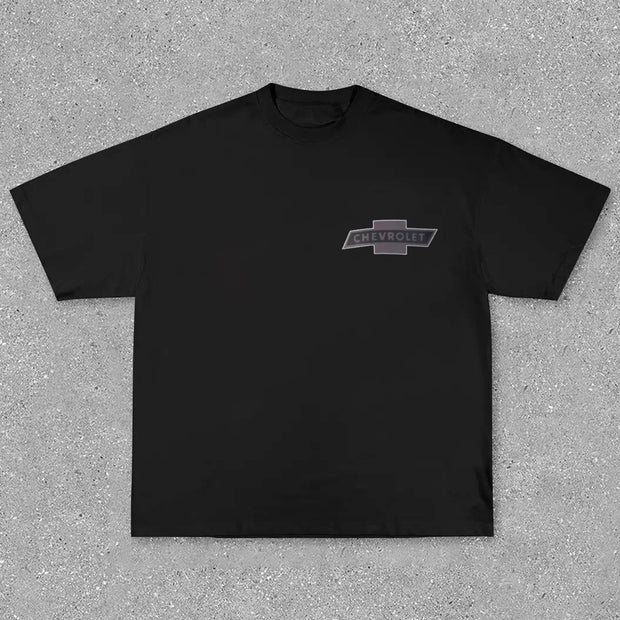 Vintage Street Racing Print Crew Neck T-Shirt