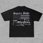 Vintage Street Racing Print Crew Neck T-Shirt
