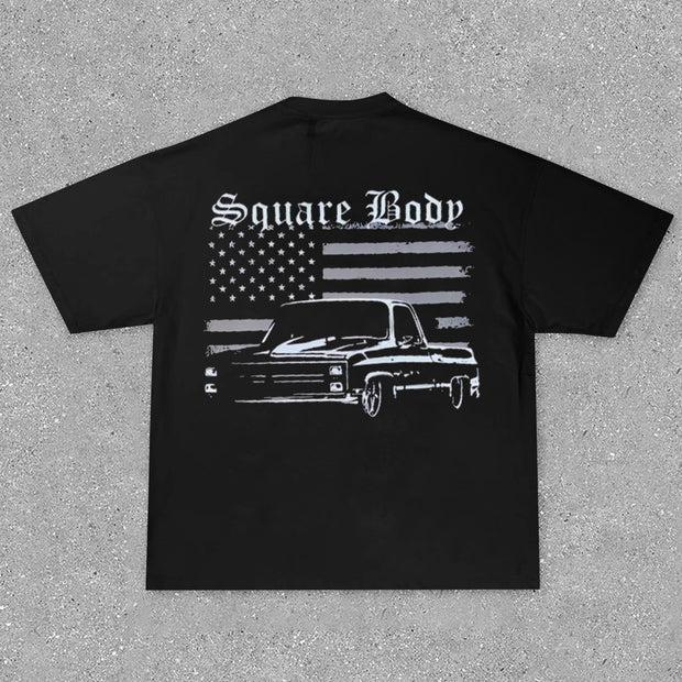Vintage Street Racing Print Crew Neck T-Shirt