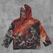 Psalm 49 Print Long Sleeve Tapestry Hoodies