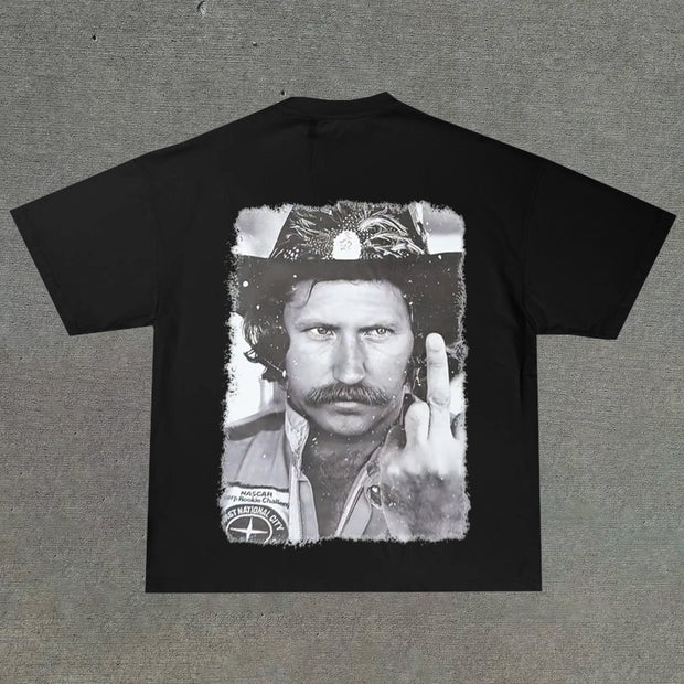 Legendary racing driver print T-shirt