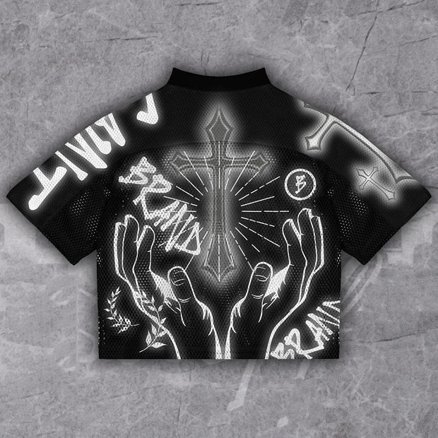 Jesus Casual Street Vintage Mesh Jersey