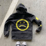 Casual Street Letter Patch Zip Hoodie