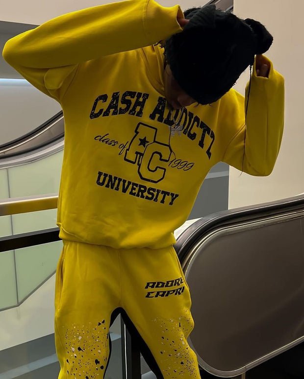 Fashion casual personality letter printing sweatshirt set