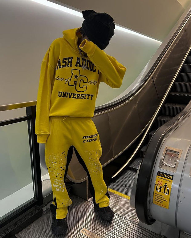 Fashion casual personality letter printing sweatshirt set