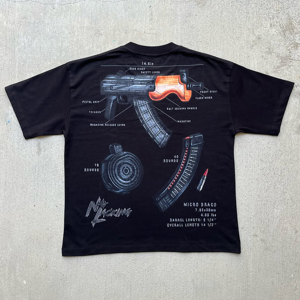 No Lacking Print Short Sleeve T-Shirt