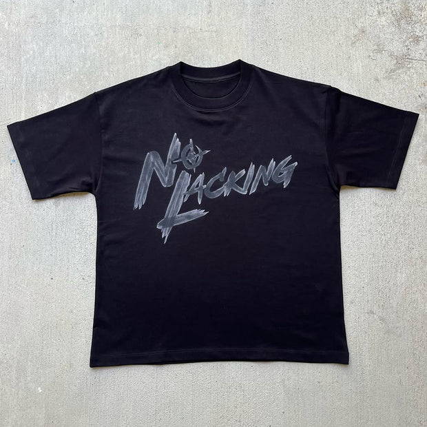 No Lacking Print Short Sleeve T-Shirt