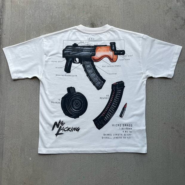 No Lacking Print Short Sleeve T-Shirt