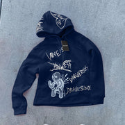 Fashionable personalized printed loose hoodie