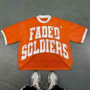 Casual Streetwear Faded Soldiers Printed T-shirt