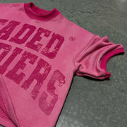 Casual Streetwear Faded Soldiers Printed T-shirt