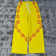 Cross casual street retro wide-leg sweat pants