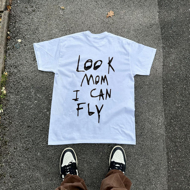 Personalized street style printed crew neck T-shirt