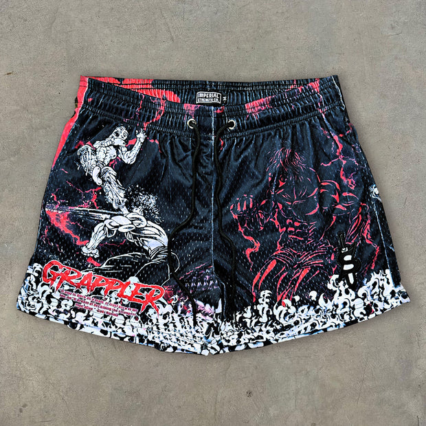 Retro Personalized Print Mesh Shorts