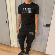 Casual Letter Print T-Shirt & Trousers Two-Piece Set