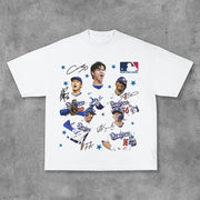 Sports Team Letters Print Short Sleeve T-Shirt
