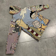 Cartoon Hip Hop Retro Tapestry Hoodie