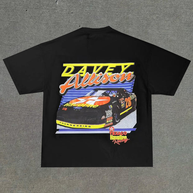 Street Racing Print Crew Neck T-Shirt