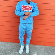 casual crew neck sweatshirt suit