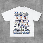 Sports Champion Team Print Short Sleeve T-Shirt