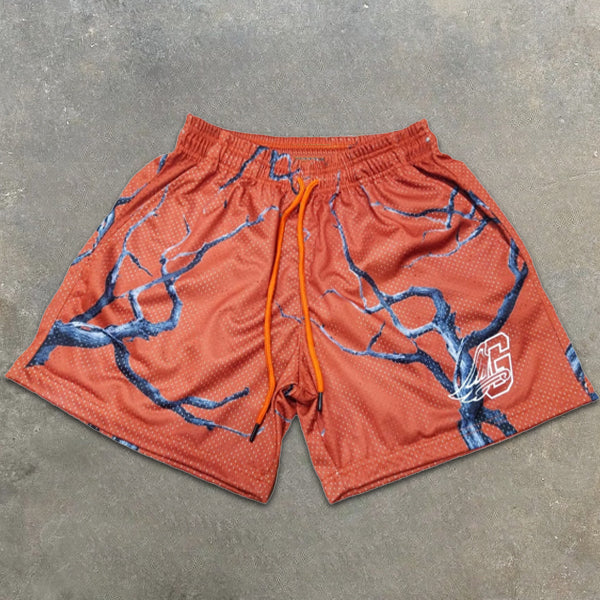 Twig Graphic Print Elastic Shorts