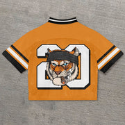 Tiger Casual Street Retro Mesh Jersey