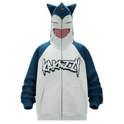 Cartoon Funny Retro Full Zip Hoodie