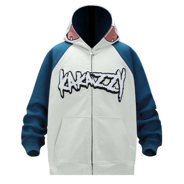 Cartoon Funny Retro Full Zip Hoodie