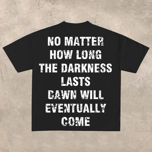 Street crew neck letter print T-shirt