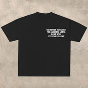 Street crew neck letter print T-shirt