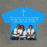 Personalized street style graphic print T-shirt