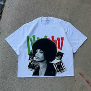 Peace is not free slogan printed T-shirt