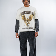 Battle Angel Casual Street Stitching Long Sleeve T-Shirt