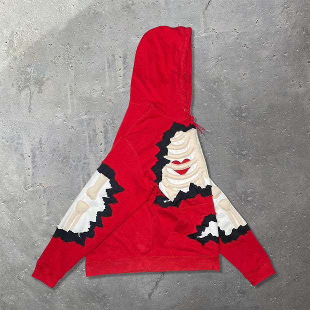 Retro Print Casual Street Hoodie
