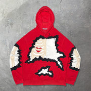 Retro Print Casual Street Hoodie