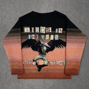 Retro Print Hip Hop Tapestry Sweatshirt