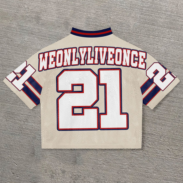 College Casual Street Retro Mesh Jersey