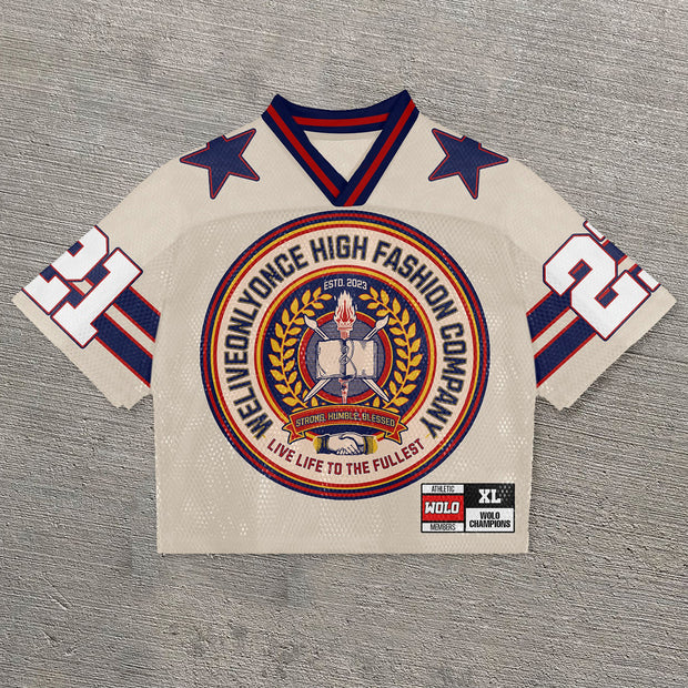 College Casual Street Retro Mesh Jersey