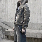 Bright Starry Sky Casual Street Zip Hoodie