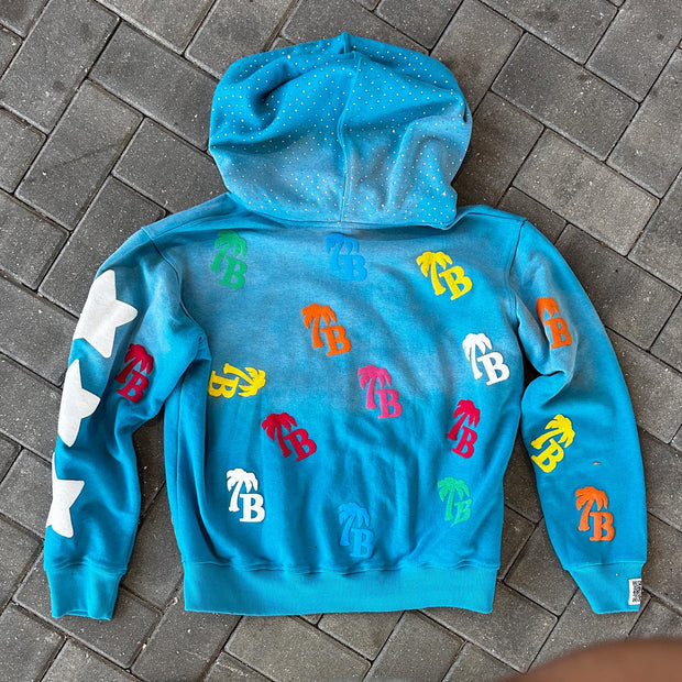 Stylish personalized printed zipper hoodie