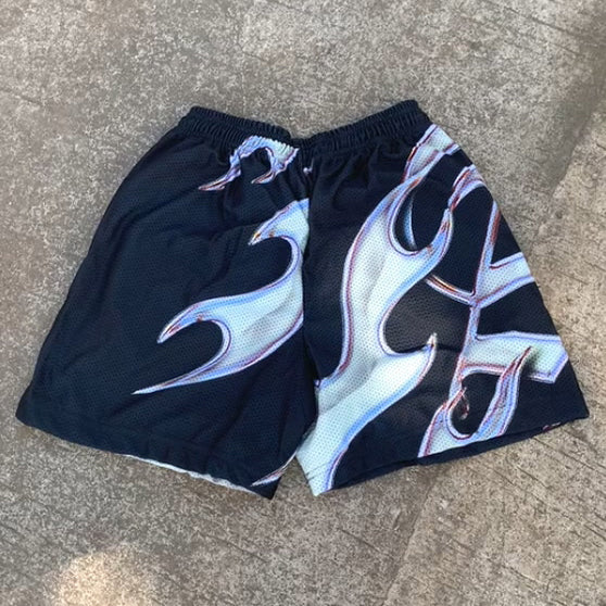 Casual Ice Cool Print Mesh Shorts