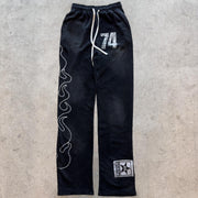 Flame Casual Street Vintage Sweat Pants