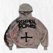 My Chemical Romance Cross Print Long Sleeve Hoodies