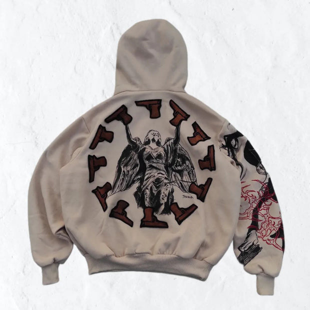 My Chemical Romance Cross Print Long Sleeve Hoodies
