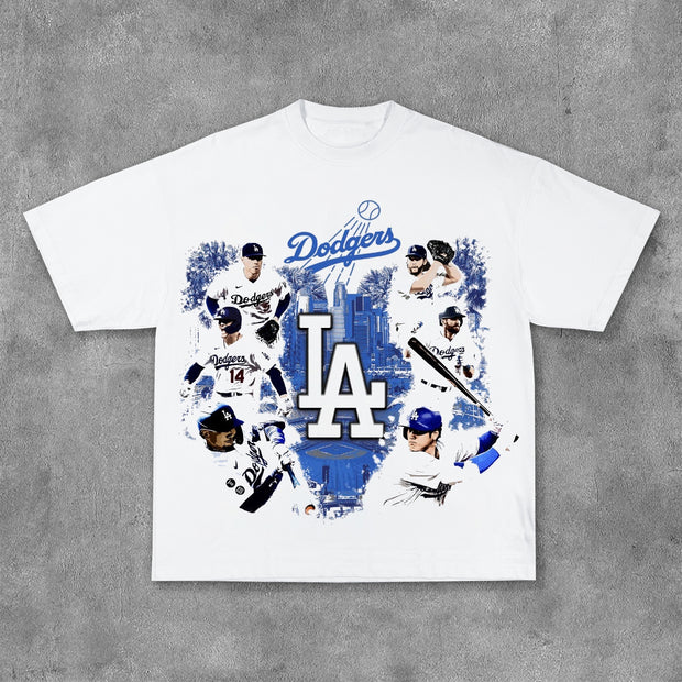 Fashion Sports Team Print Short Sleeve T-Shirt