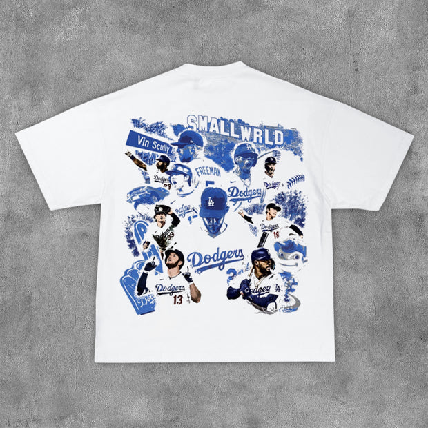 Fashion Sports Team Print Short Sleeve T-Shirt